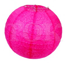 Бумажный фонарик с рисунком розовый 25 см. 0924-37